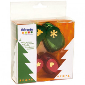 Set de 4 perforatrices de Noël - Artémio