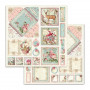 Set de papier 30x30 Pink Christmas 10 feuilles - Stamperia
