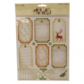 Autocollants pailletés Tags - Tis The Season - Dovecraft