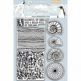 Tampons Cling Shells 7 pc - Arctic Antarctic - Stamperia