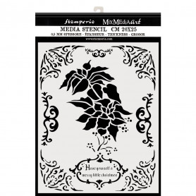 Pochoir Poinsettia 20x25cm - Stamperia Thick Stencil