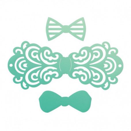 Mini Dies Filigree Bow Tie Set 3 pc - Gentleman's Emporium - Couture Creations