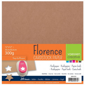 Papier 30x30 Kraft 20f 300g – Florence de Vaessen Creative