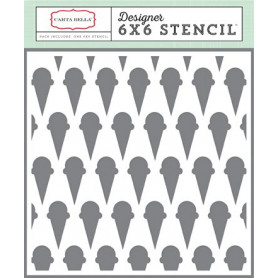 Pochoir Duo Ice Cream Cone 15x15 cm – Carta Bella Stencil