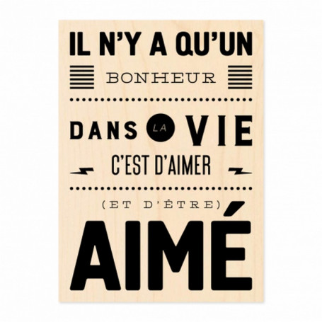 Tampon bois Etre aimé – Kesi'art