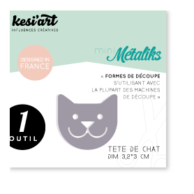 Die métaliks Tête de chat 1pc - Kesi'art