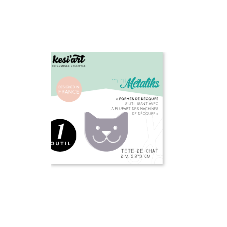 Die métaliks Tête de chat 1pc - Kesi'art