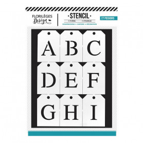 Pochoirs Alphabet 27pc - Florilèges Design