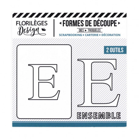 Dies Lettre E 2pc - A la Lettre - Florilèges Design