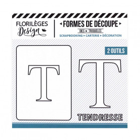 Dies Lettre T 2pc - A la Lettre - Florilèges Design