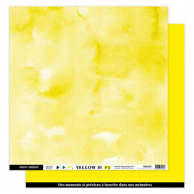 Papier 30x30 Uni n° 3 Jaune Soleil 1f - Florilèges Design