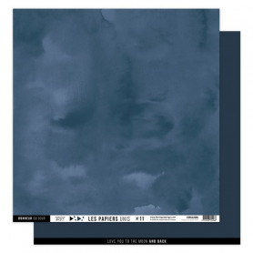 Papier 30x30 Uni n° 11 Bleu Nuit 1f - Florilèges Design