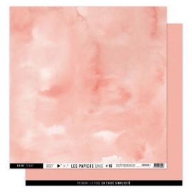 Papier 30x30 Uni n° 16 Rose Corail 1f - Florilèges Design