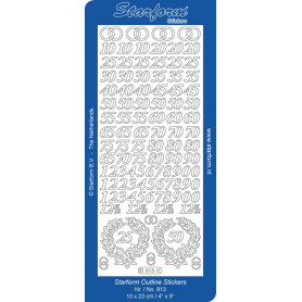 Autocollant Chiffres Anniversaires - Starform 813