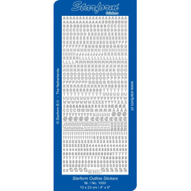 Autocollant Alphabet et chiffres - Starform 1000