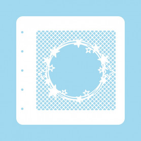 Pochoir Stars in strangled circles A6 - Nellie's Choice Stencil