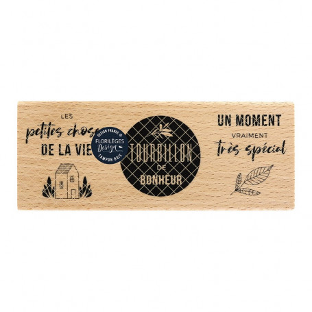 Tampon bois Tourbillon de Bonheur - Or Saison - Florilèges Design