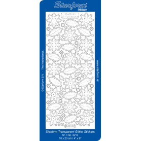 Autocollant Transparent Glitter Doré Starform 3213