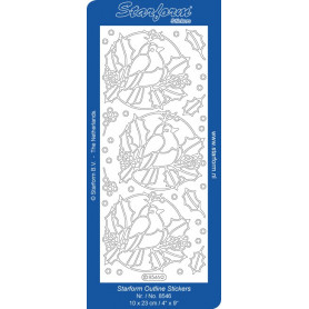 Autocollant Oiseaux de Noël Doré Starform 8546