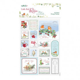 A5 Foiled Postage Stamps (32p) - Little Red Robin - Docrafts