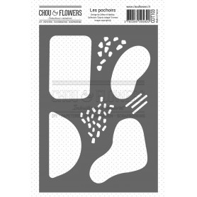 Pochoir Formes A6 - Esprit Cottage - Chou and Flowers