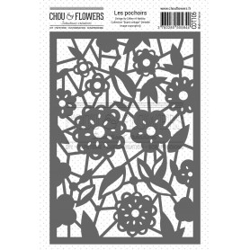 Pochoir Dentelle A6 - Esprit Cottage - Chou and Flowers