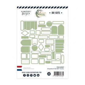 Die-cuts Etiquettes n° 26 Vert Tilleul 50pc - Florilèges Design