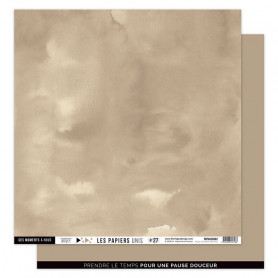 Papier 30x30 Uni n° 27 Beige Papyrus 1f - Florilèges Design