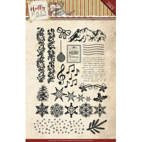 Tampons Holly Jolly Christmas - Yvonne Creations - Clearstamps