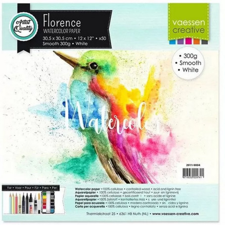 Papier 30x30 Aquarelle 50f – Florence de Vaessen Creative