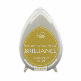 Brilliance Dew Drop Ink pad Pearlescent Olive - Tsukineko