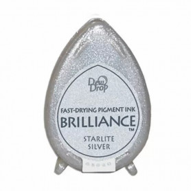 Brilliance Dew Drop Ink pad Starlite Silver - Tsukineko