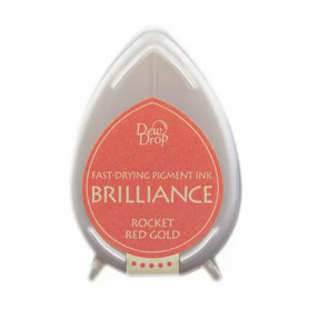 Brilliance Dew Drop Ink pad Rocket Red Gold - Tsukineko