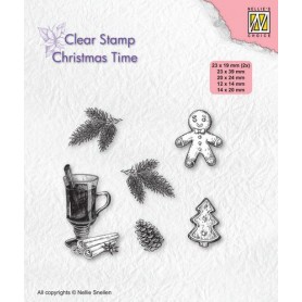 Tampons Christmas Time 6pc - Nellie Snellen Clear Stamp
