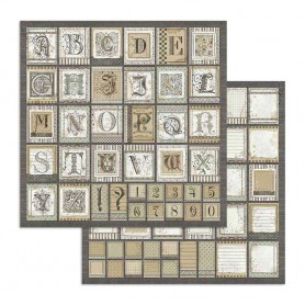 Papier 30x30 Alphabet 1f - Calligraphy - Stamperia