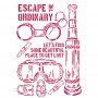 Pochoir Escape the ordinary 21x30cm - Stamperia Thick Stencil Lady Vagabond