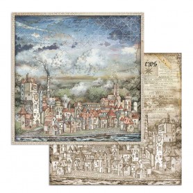 Papier 30x30 Cityscape 1f - Sir Vagabond - Stamperia