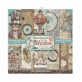 Set de papier 20x20 Sir Vagabond 10 feuilles - Stamperia