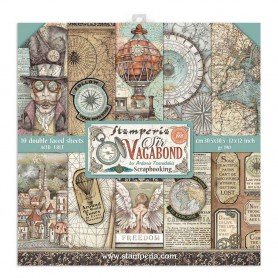 Set de papier 30x30 Sir Vagabond 10 feuilles - Stamperia