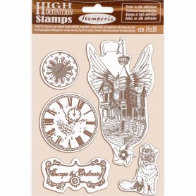 Rubber Stamps Flying Ship 5pc - Lady Vagabond - Stamperia