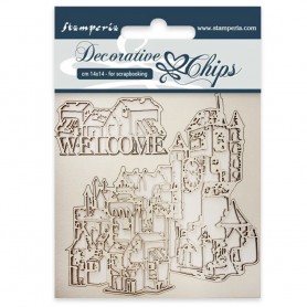 Decorative Chips Welcome - Stamperia