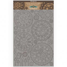 Greyboard A4 Gears and Clocks - Sir Vagabond - Stamperia