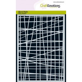 Pochoir Grille de Lignes  – Craft Emotions Mask Stencil