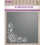 Classeur de gaufrage 3D 15x15cm Rose Corner - Nellie's Choice Embossing folder
