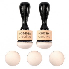 2 applicateurs d'encre et 5 Dômes en mousse - Vaessen Creative Ink Blending Tool Applicator