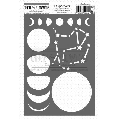Pochoir Lune A6 - Dans la lune - Chou and Flowers