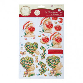 A4 Foiled Decoupage Pack - A Christmas Tale - Forever Friends