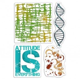 Tampons Attitude is Everything 4pc – Bad Girls - Ciao Bella Stamps