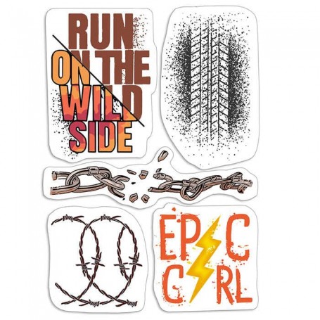 Tampons Epic Girl 5pc – Bad Girls - Ciao Bella Stamps