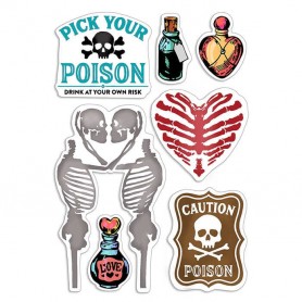 Tampons Poison Love 7pc – Bad Girls - Ciao Bella Stamps